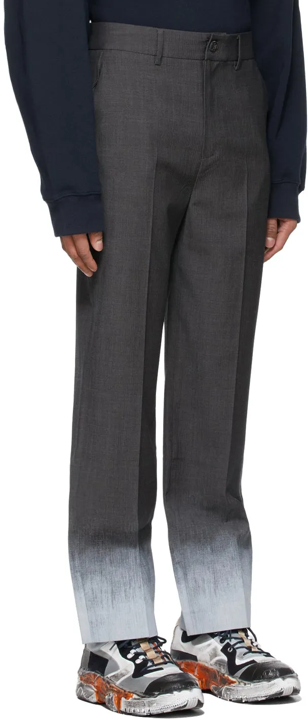 ADER error Grey Wool Pollution Trousers
