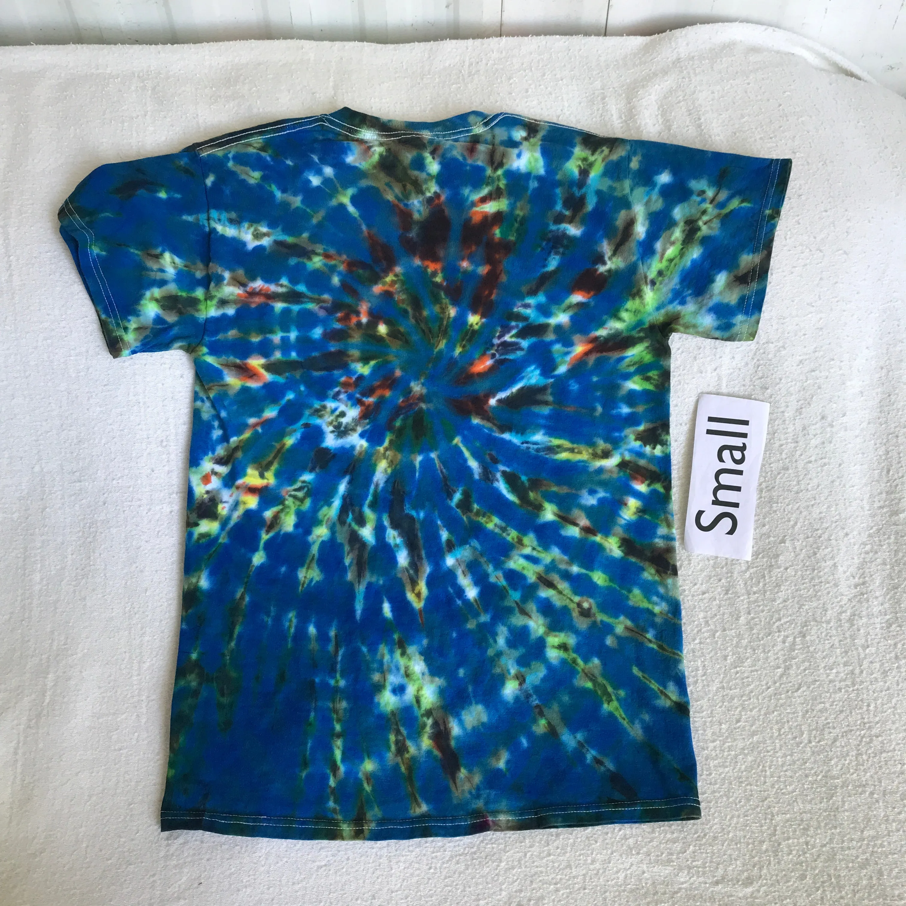 Adult Small Tie-Dyed, Discharged and Re-Dyed Tee