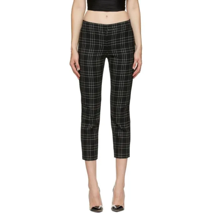Alexander McQueen Black and White Welsh Check Trousers