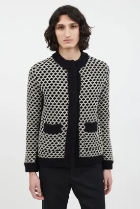 Black & White Knit Cardigan