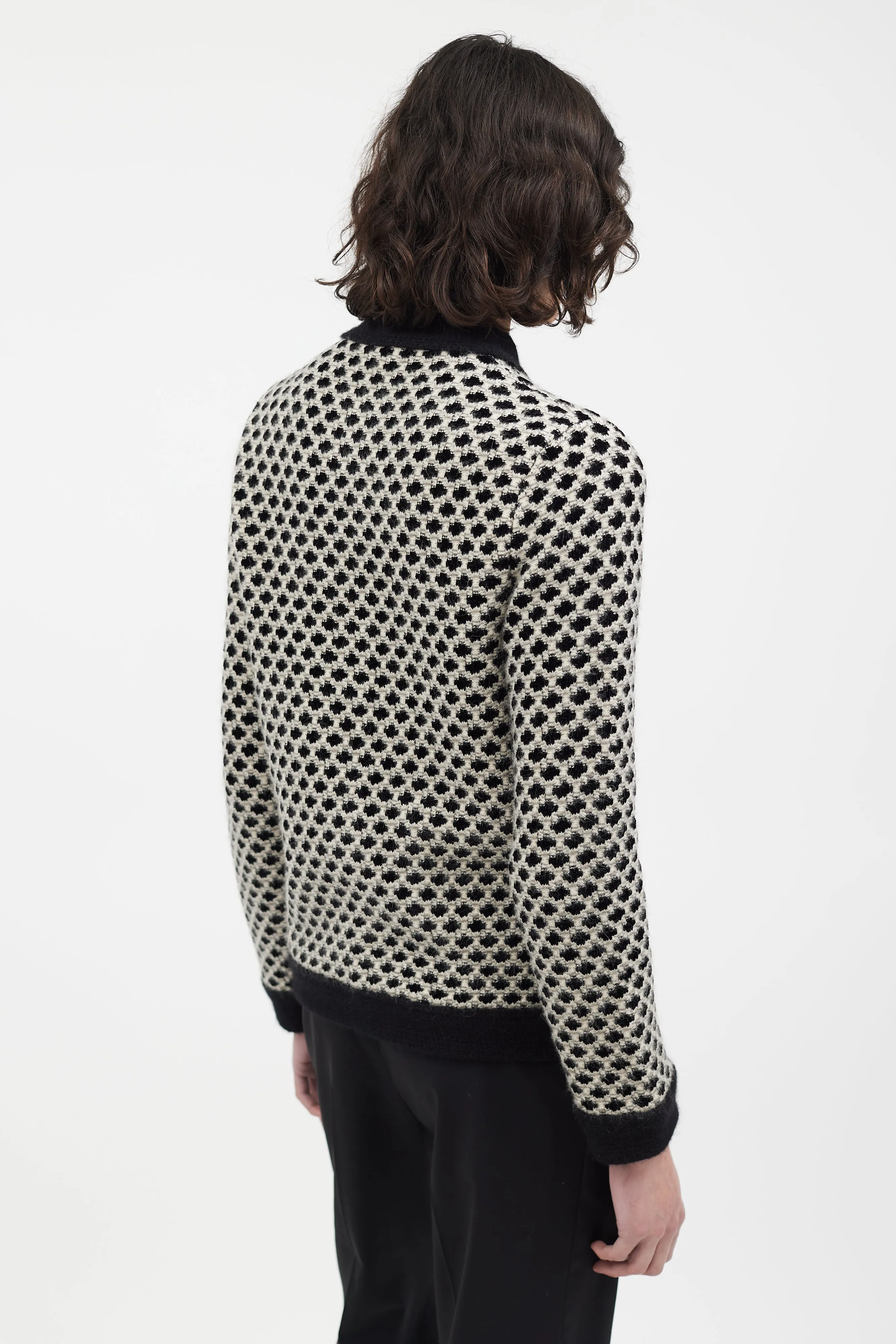 Black & White Knit Cardigan