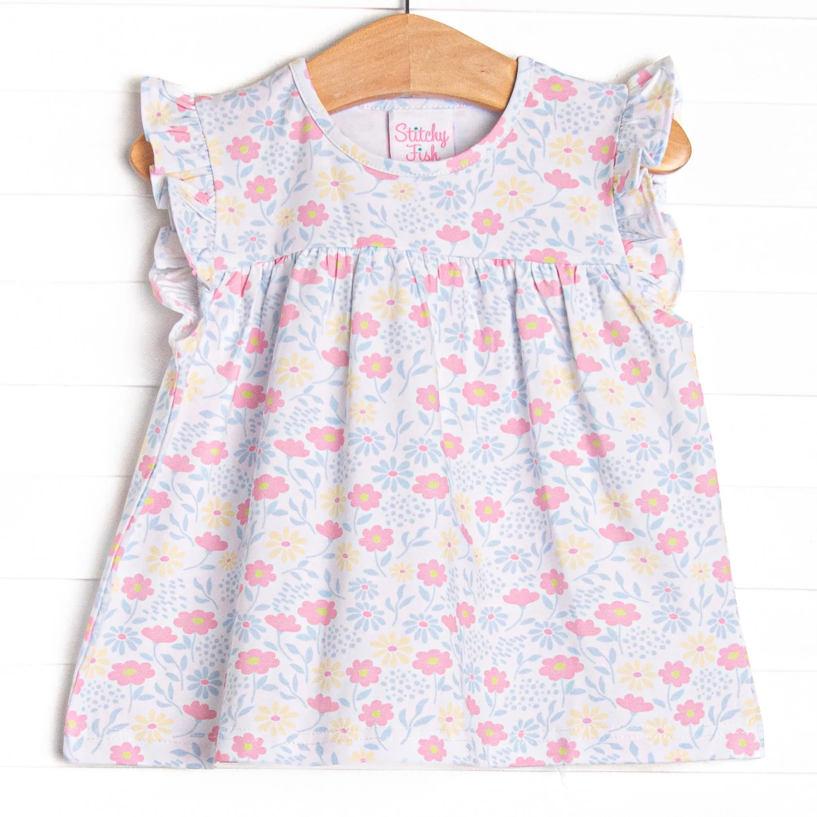 Blooms in the Breeze Top, Blue