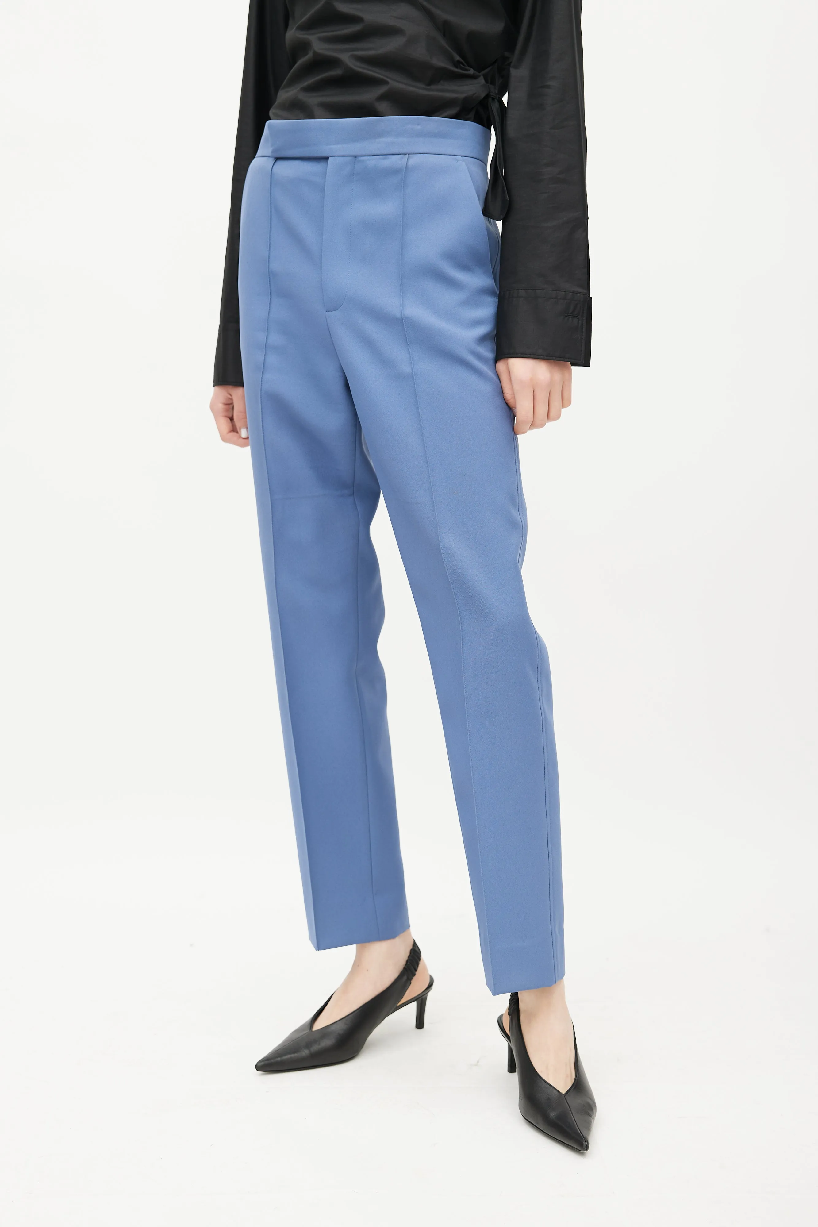 Blue Slim Leg Trouser