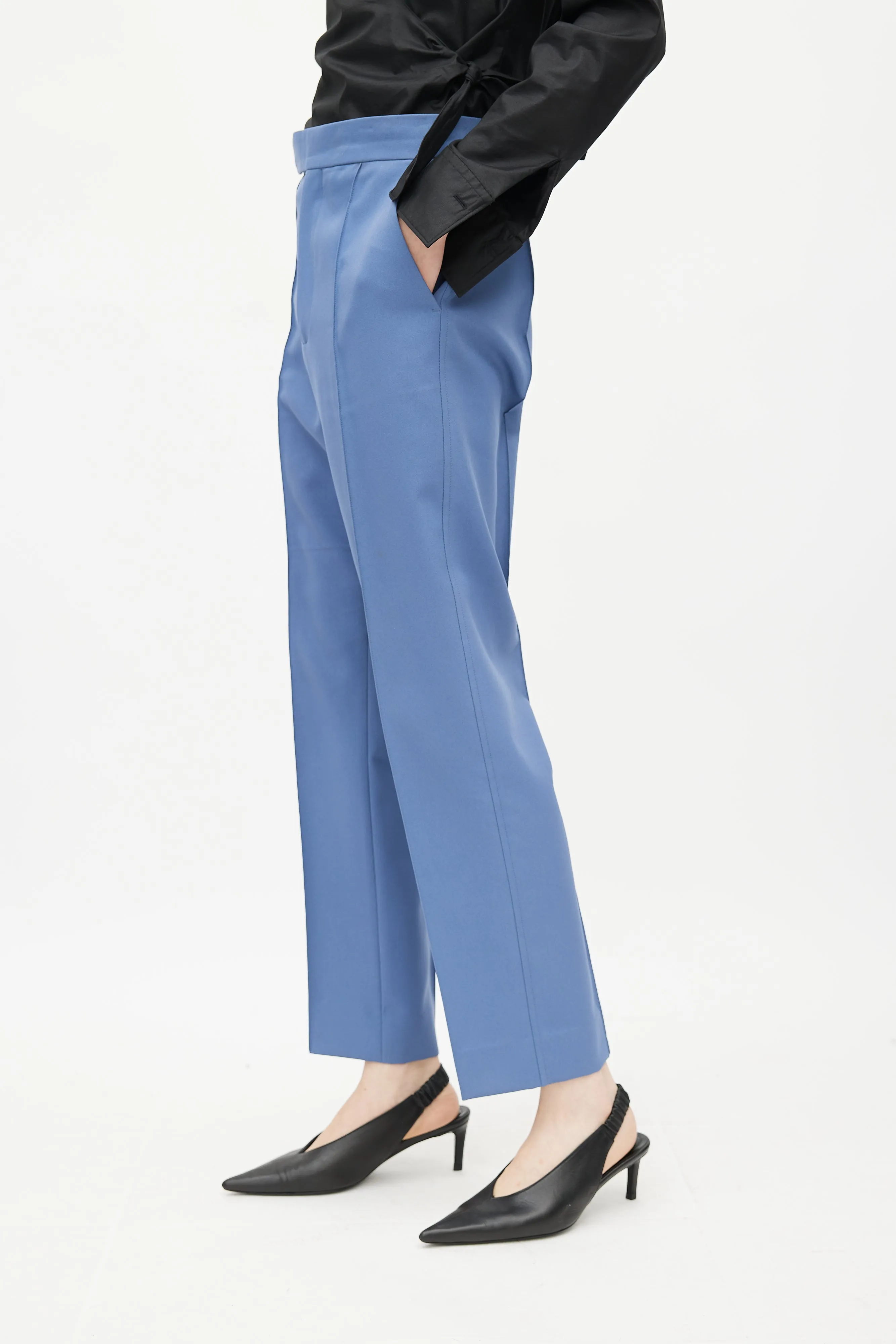 Blue Slim Leg Trouser