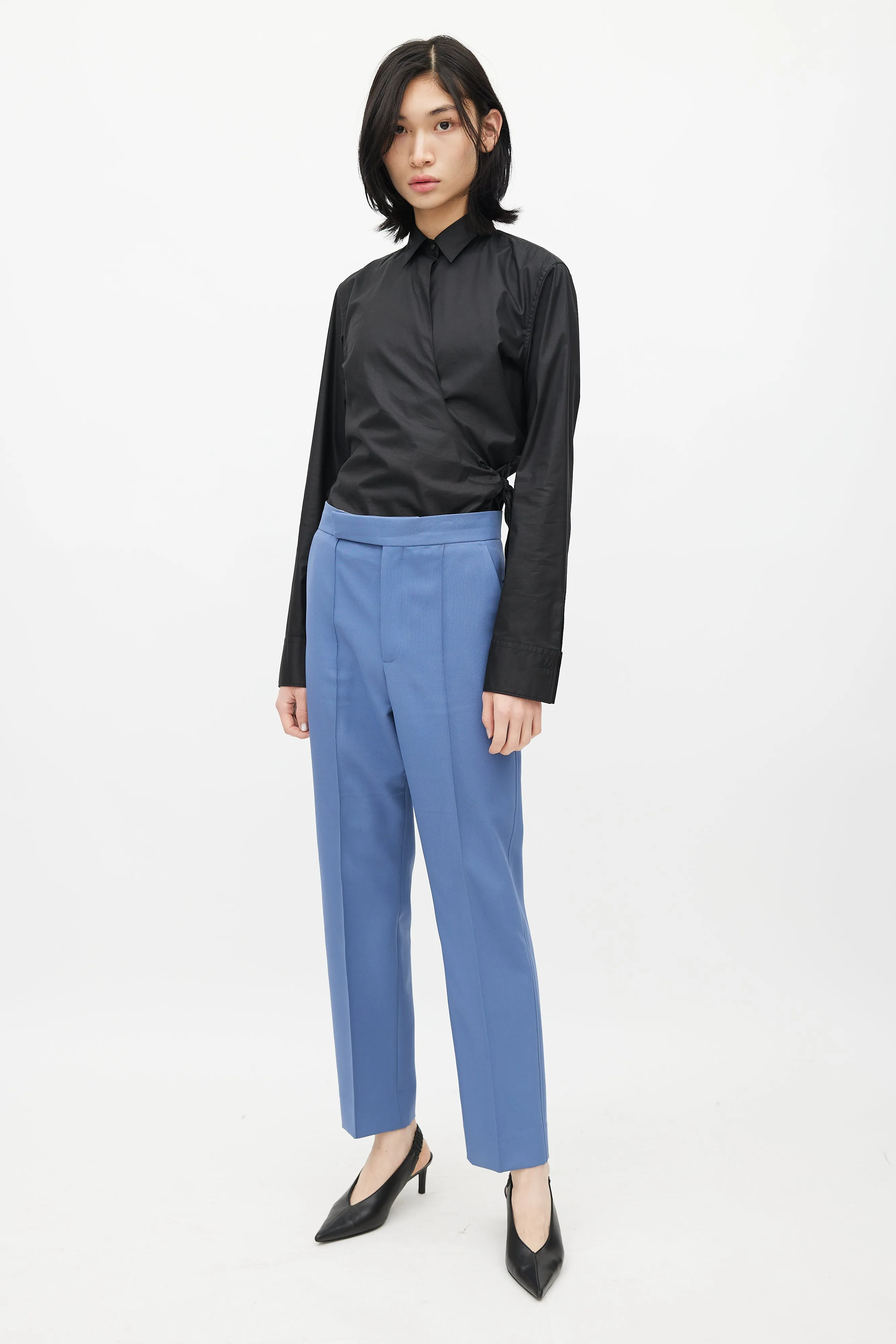 Blue Slim Leg Trouser