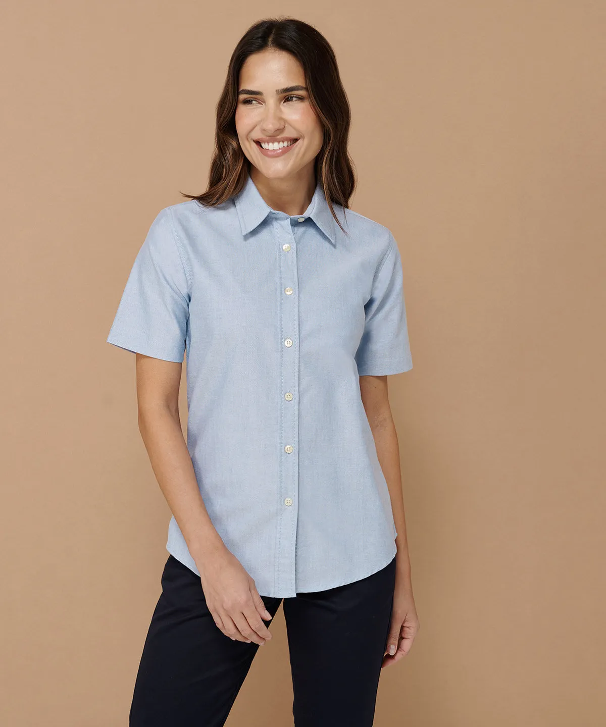 Blue* - Women's short sleeve classic Oxford shirt
