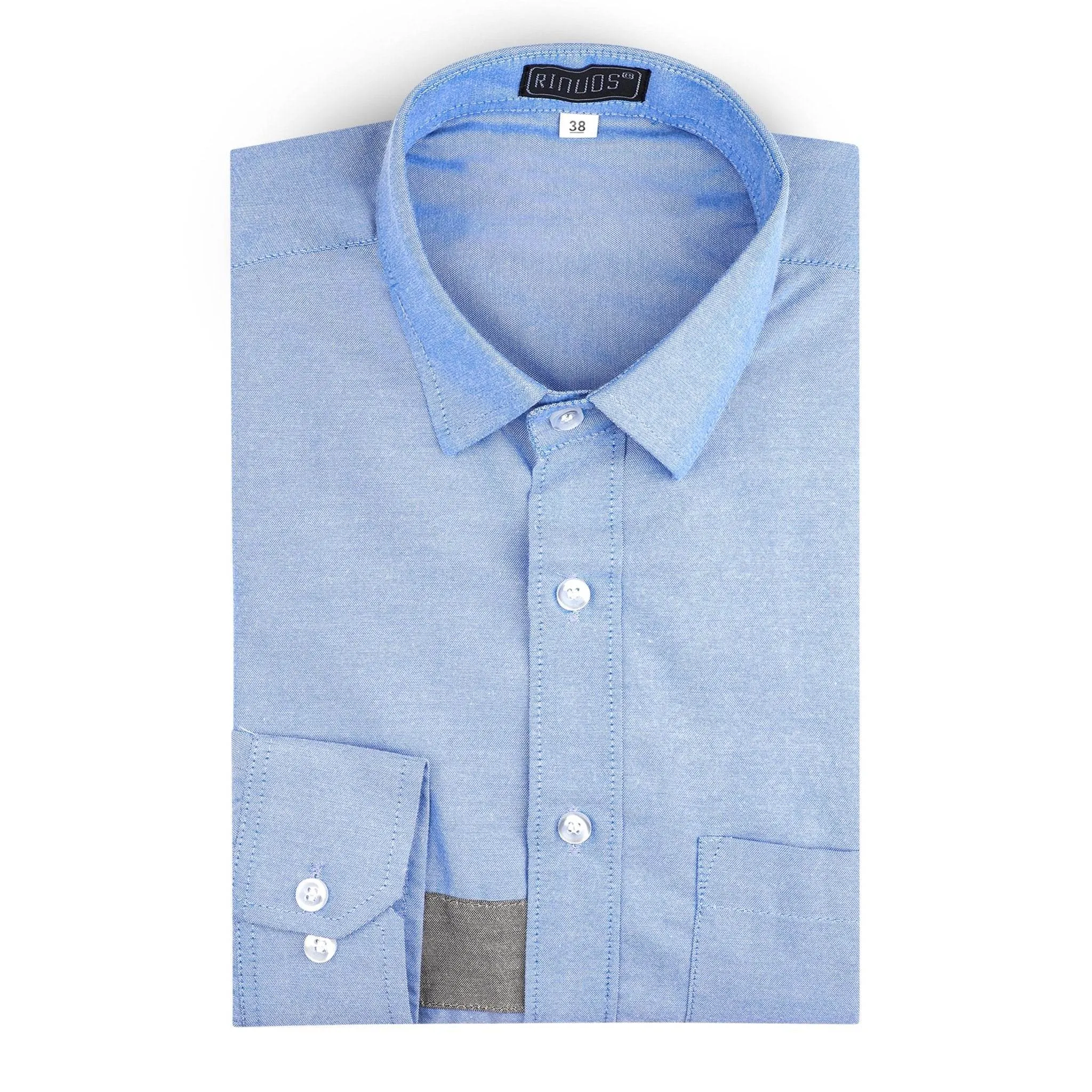 Classic with Elbow Patches Cotton Shirt