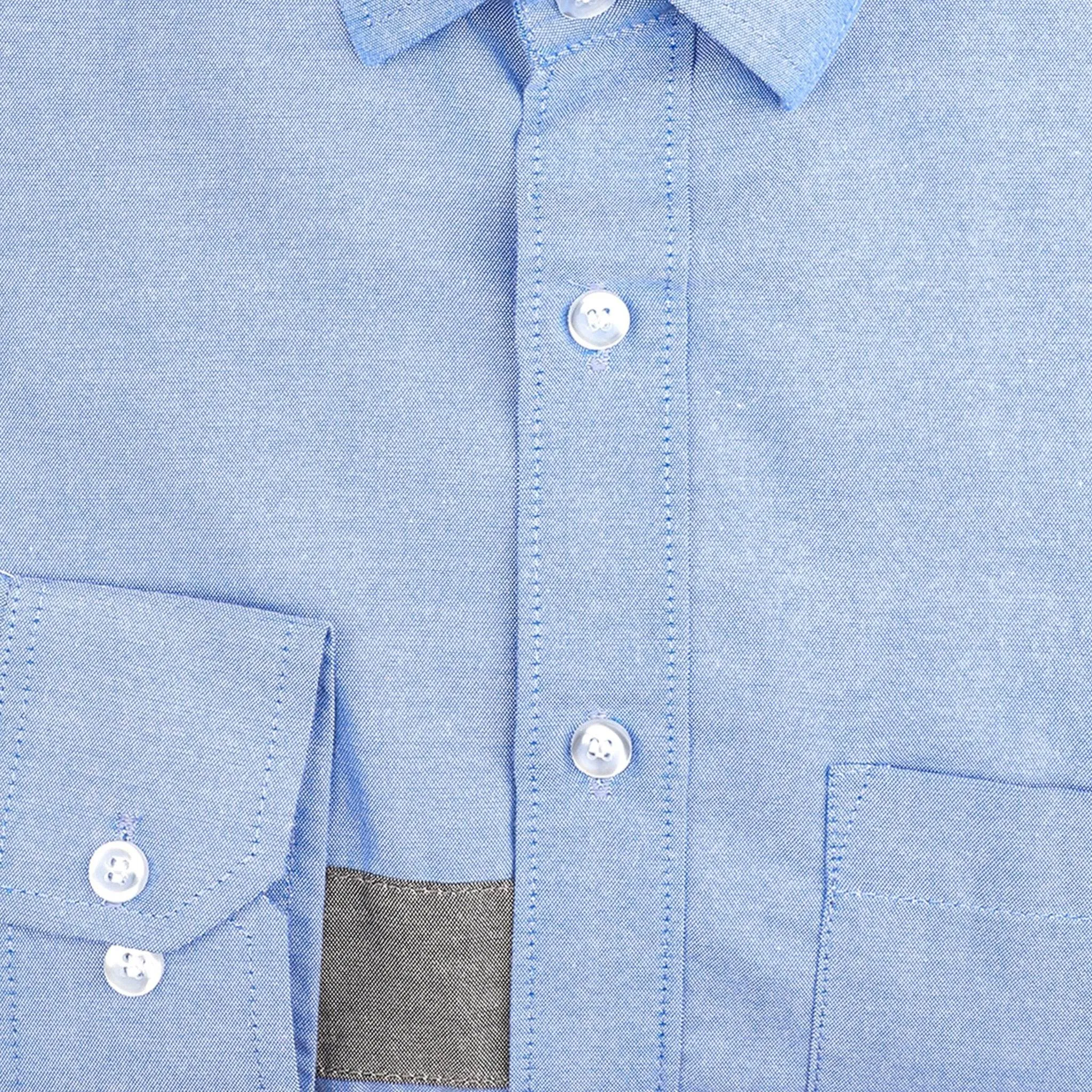 Classic with Elbow Patches Cotton Shirt