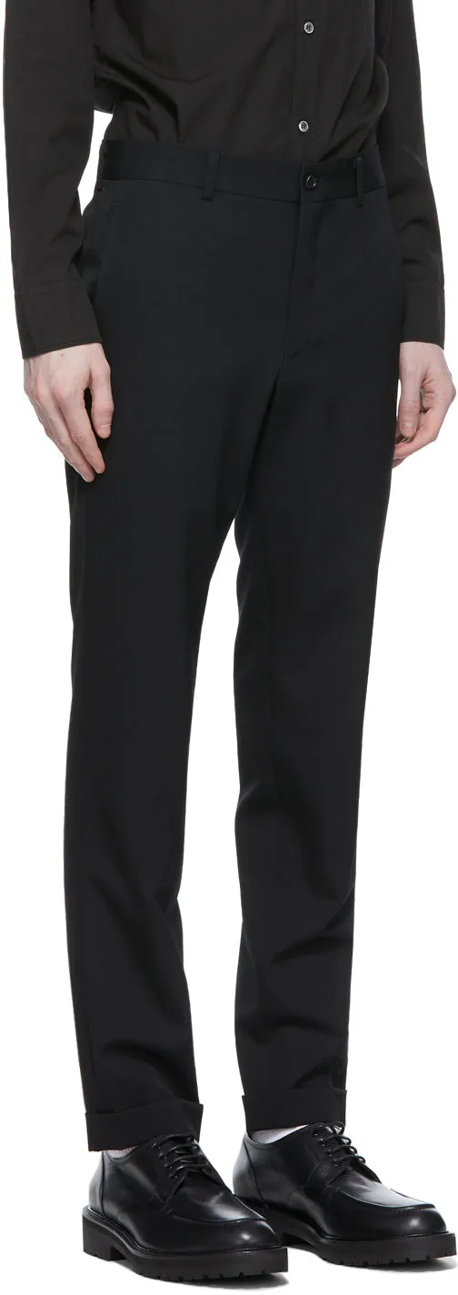 Comme des GarÃ§ons Homme Plus Black Gabardine Trousers