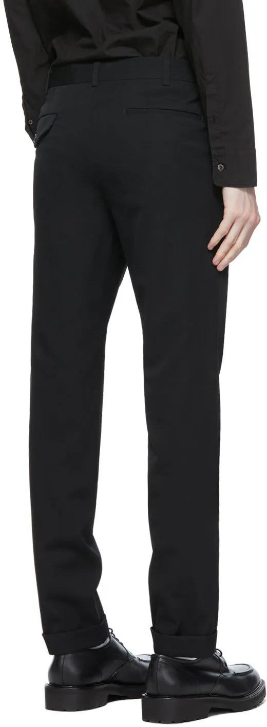 Comme des GarÃ§ons Homme Plus Black Gabardine Trousers