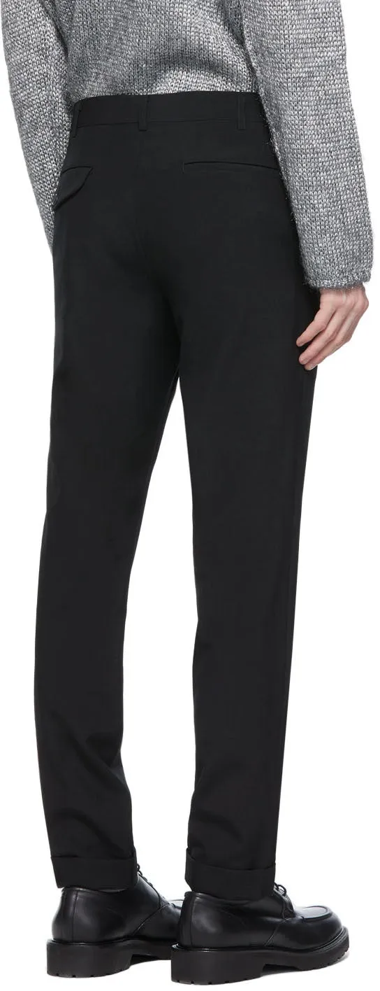 Comme des GarÃ§ons Homme Plus Black Tropical Wool Trousers