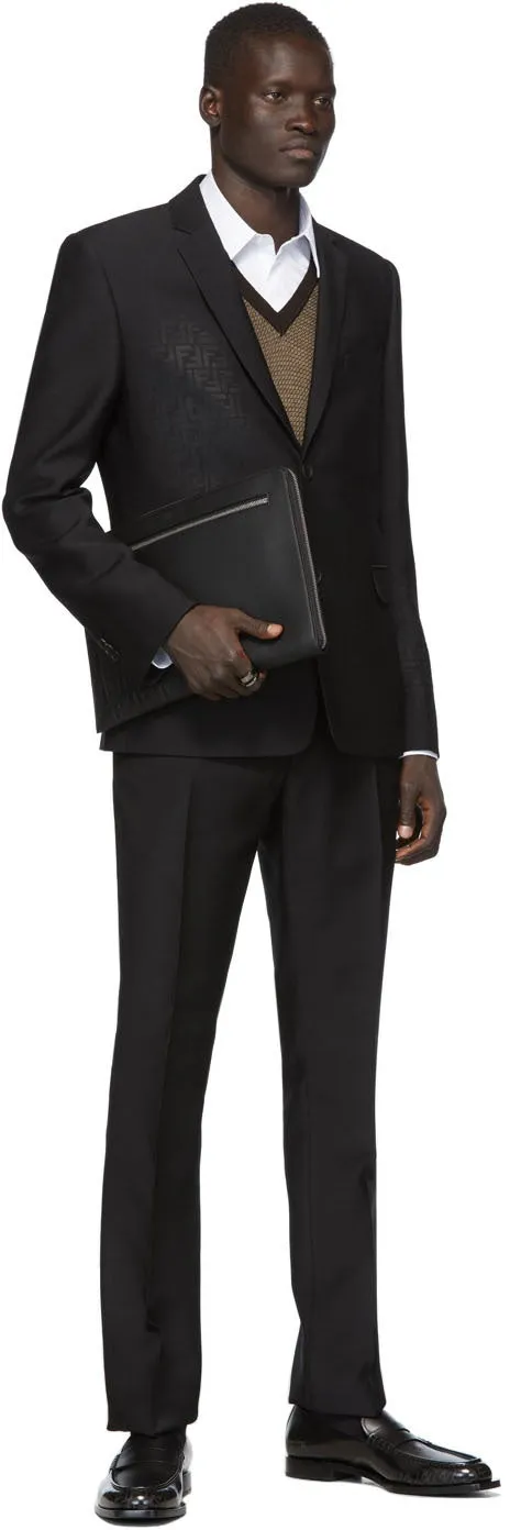 Fendi Black Faded 'Forever Fendi' Trousers