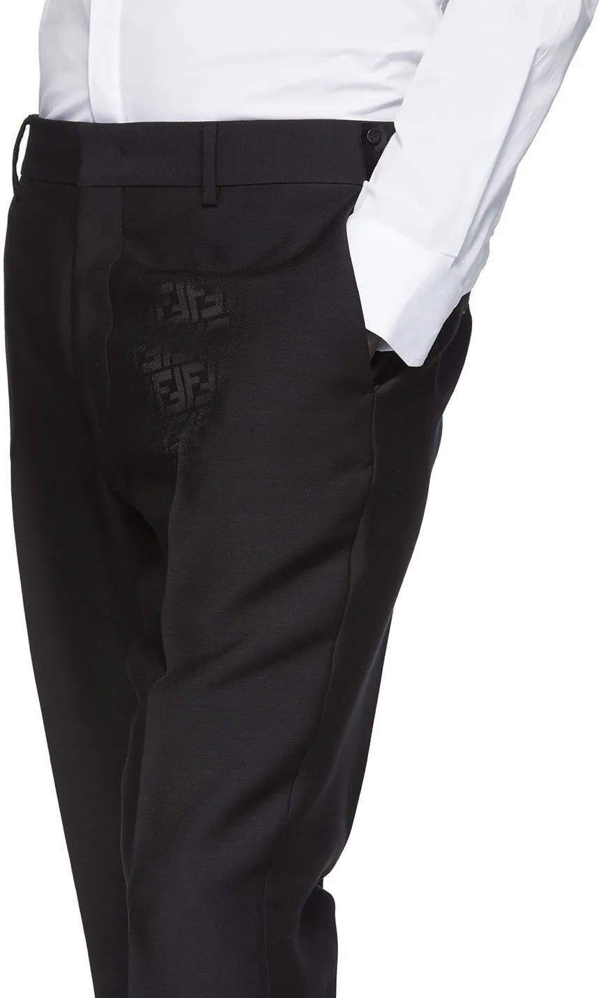 Fendi Black Faded 'Forever Fendi' Trousers