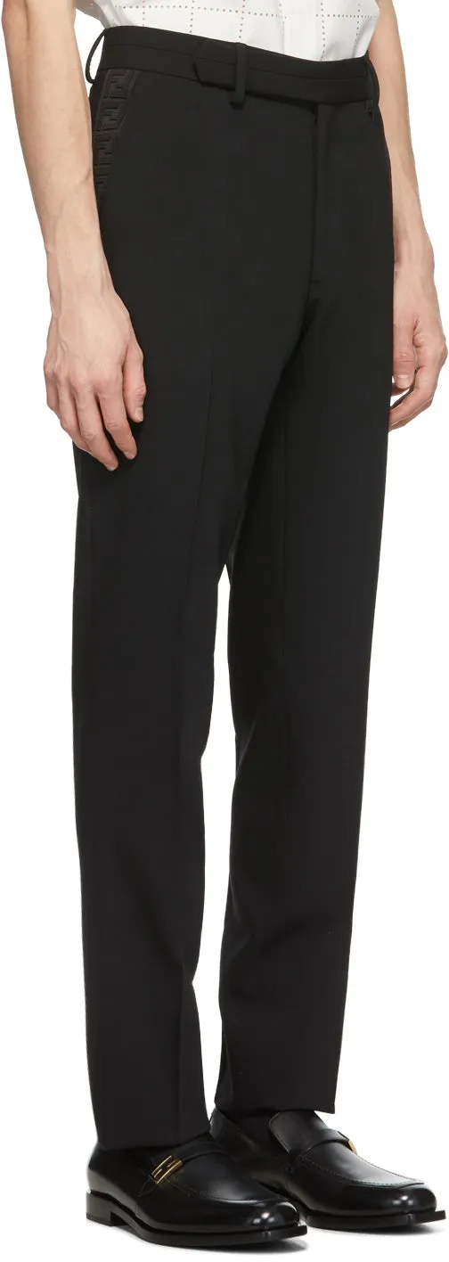 Fendi Black 'Forever Fendi' FF Pockets Trousers