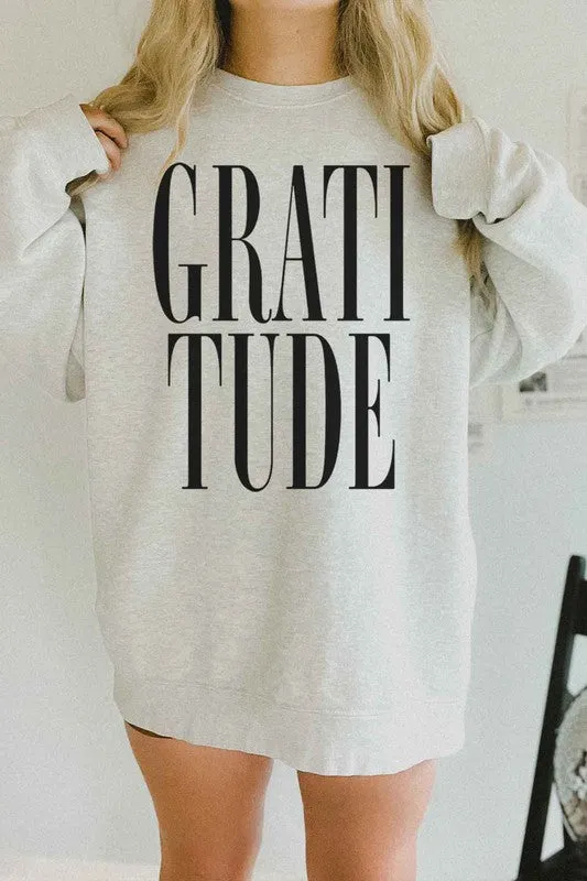 GRATITUDE THANKSGIVING OVERSIZED SWEATSHIRT