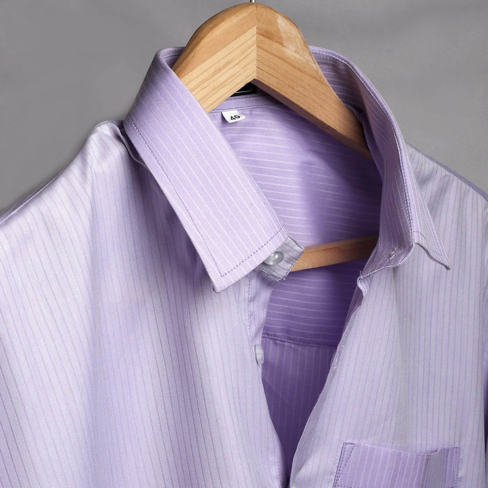 Lavender Stripe Cotton Shirt