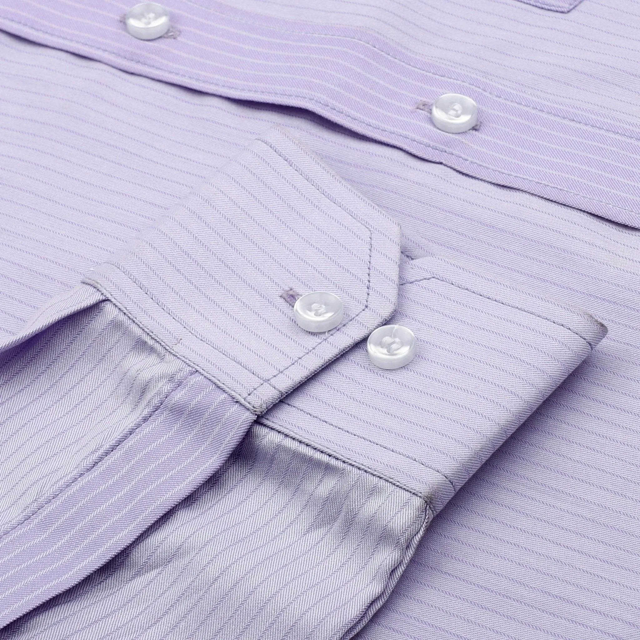 Lavender Stripe Cotton Shirt