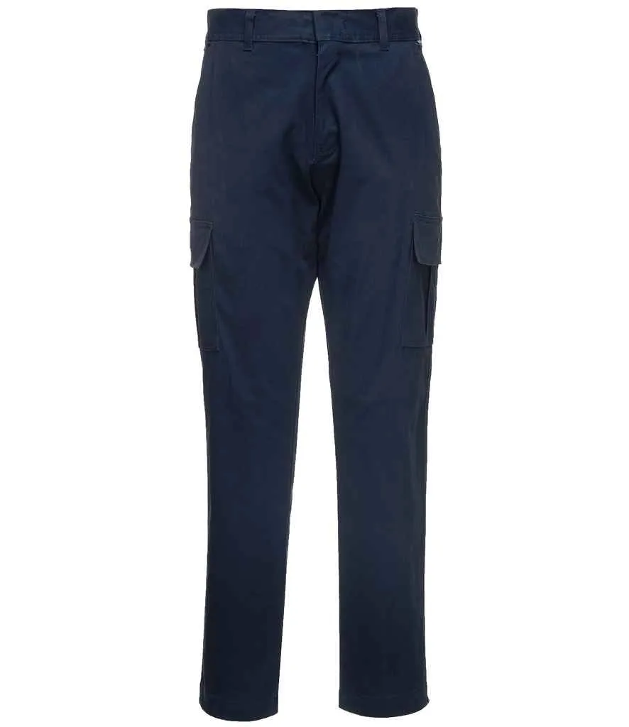 Portwest Stretch Slim Combat Trousers | Dark Navy