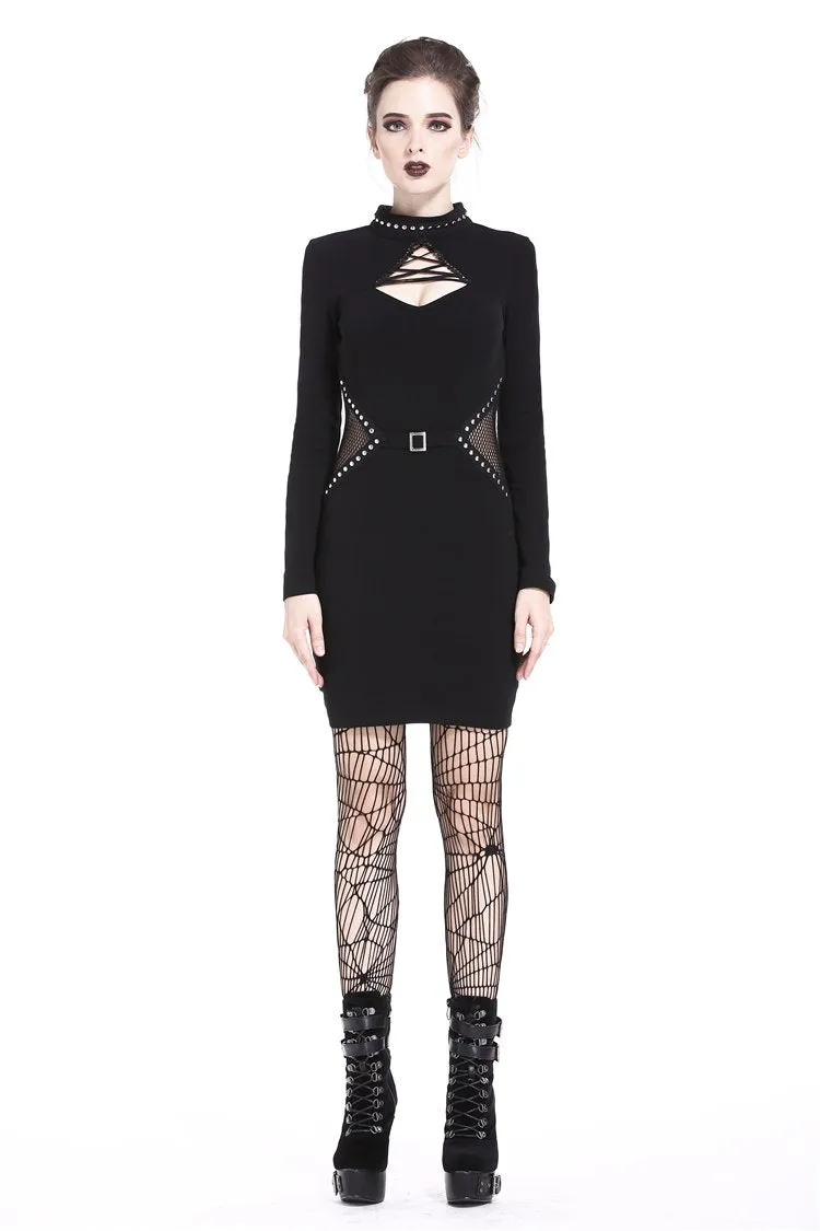 Punk ladies bandage chest slim waist bodycon DW203