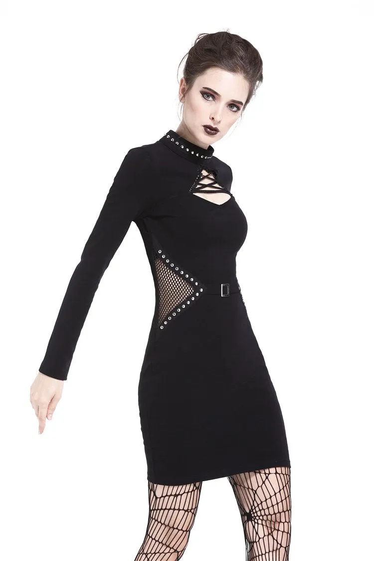 Punk ladies bandage chest slim waist bodycon DW203