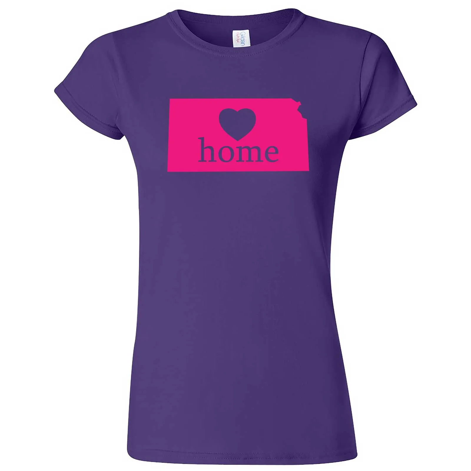 "Kansas Home State Pride, Pink" women's t-shirt