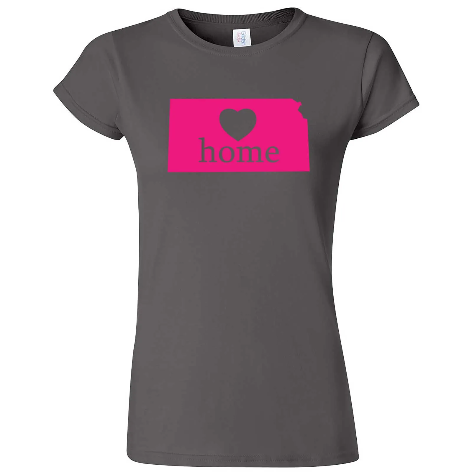 "Kansas Home State Pride, Pink" women's t-shirt