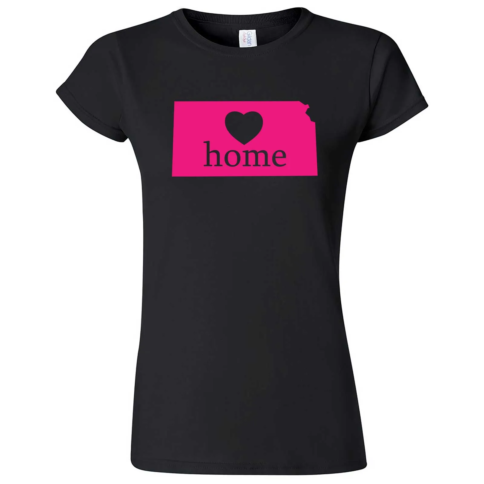 "Kansas Home State Pride, Pink" women's t-shirt