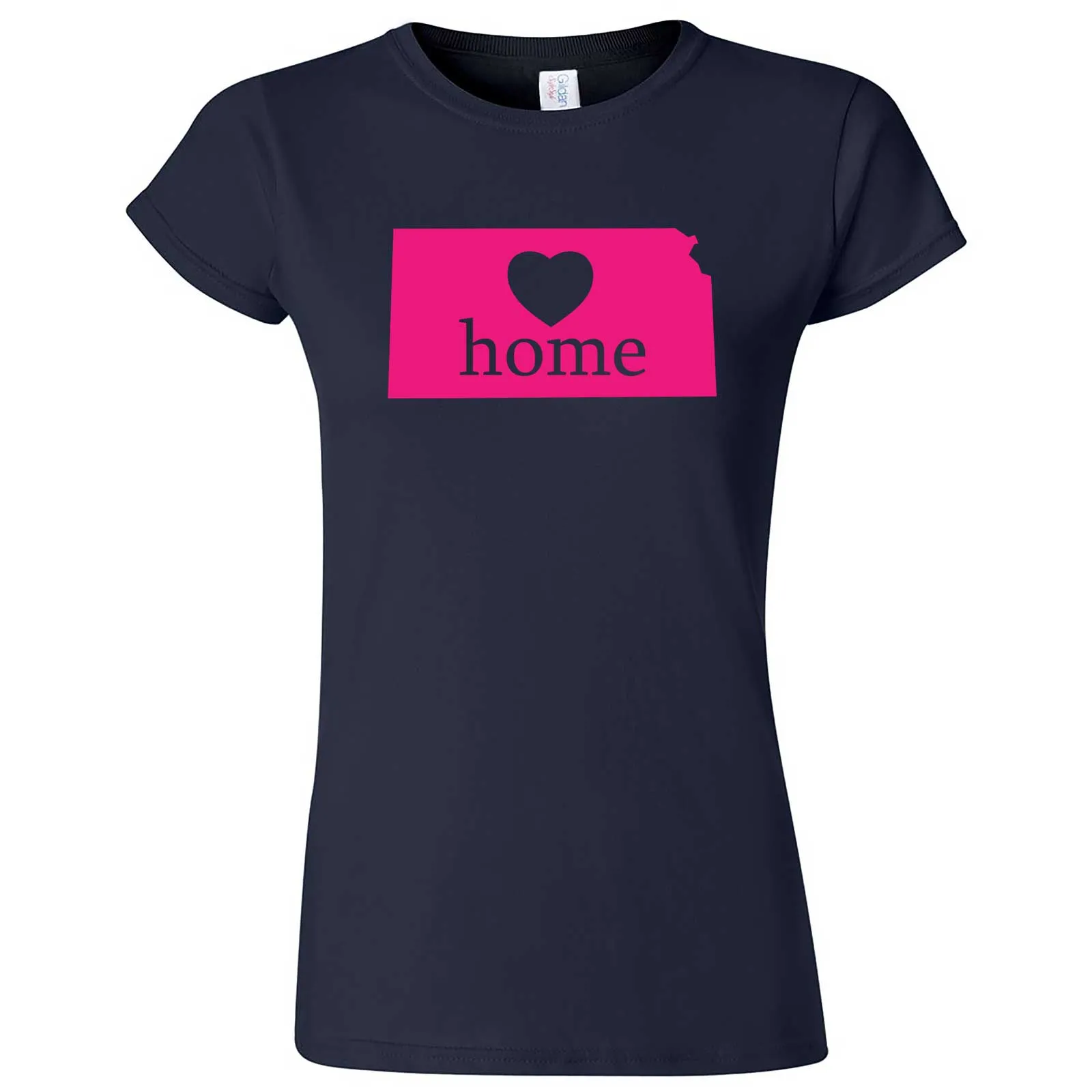 "Kansas Home State Pride, Pink" women's t-shirt