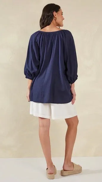 Sardinia Relaxed Blouse Riviera