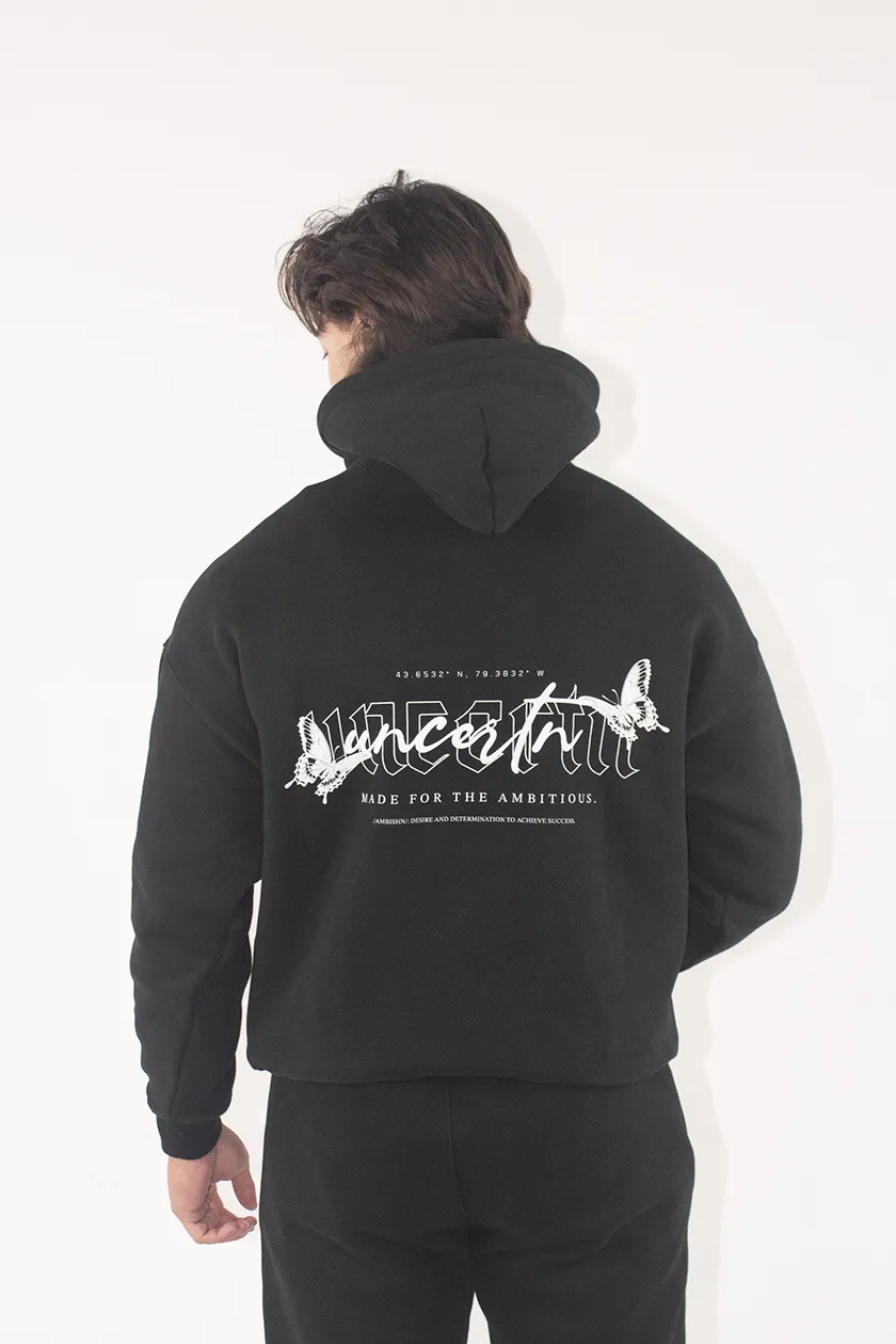 UC07 Resurgence Oversized Hoodie - Black/White