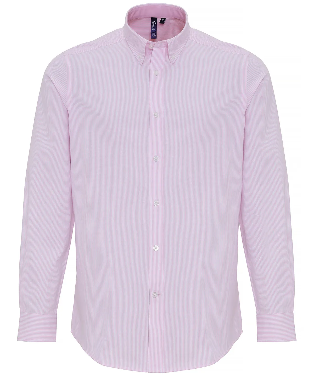 White/Pink - Cotton-rich Oxford stripes shirt